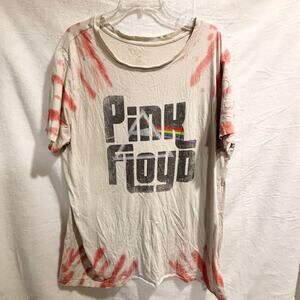 Pink Floyd Prism Tie Dye Band Tee XL Distressed Style